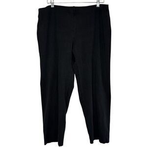 Eileen Fisher Women's Black Cropped Pull-On Wide Leg Pants Size Large